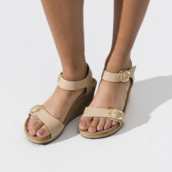 Birkenstock SOLEY Sandcastle Wedge Sandals shoes women size 10 - Picture 1 of 12